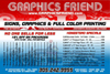 Graphics Friend - Graphics Friend sign company offers signs, banners, labels, digital printing, trade show displays, custom graphic services, digital sign solutions, yard signs, signage and other signs solutions online. Discover how Graphics Friend combines technology, innovation and a highly trained staff to make sign buying simple. You'll see how we make the most of the latest technologies to design, create and install virtually any type of sign. http://graphicsfriend.com/